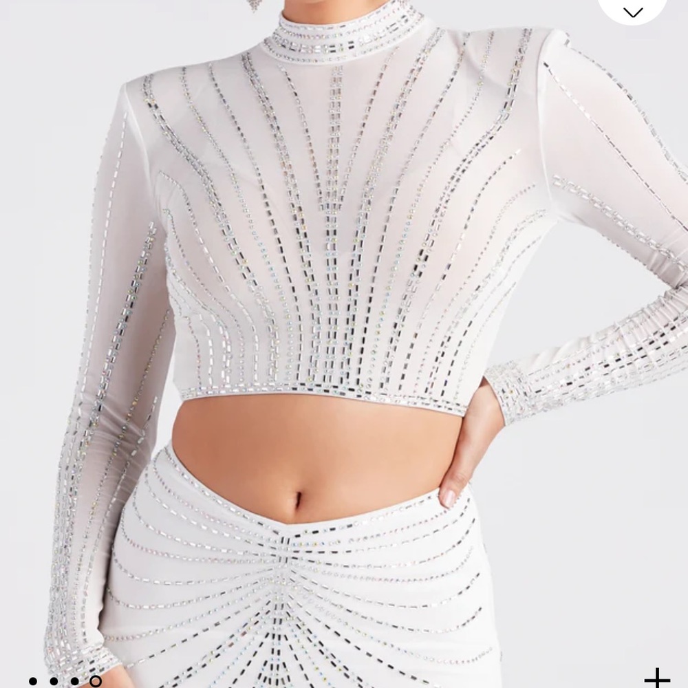 Wrapped In Rhinestone Crop Top